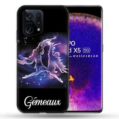 Coque Pour Oppo Find X5 Signe Zodiaque 2 Gémeaux