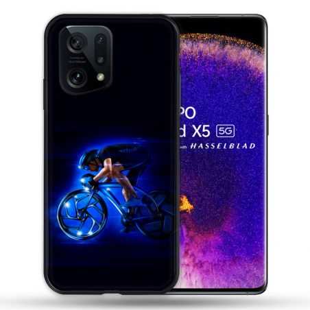 Coque Pour Oppo Find X5 Sport Cyclisme Bleu