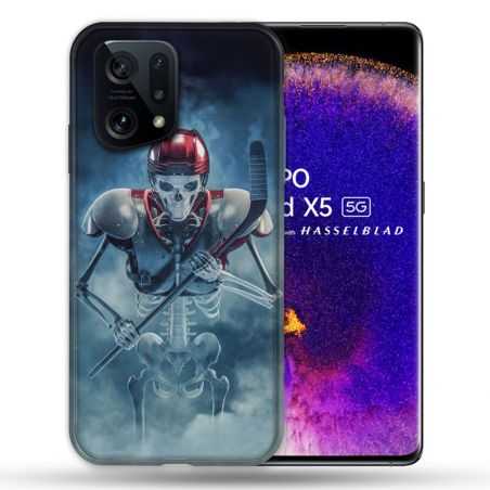 Coque Pour Oppo Find X5 Sport Hockey Squelette