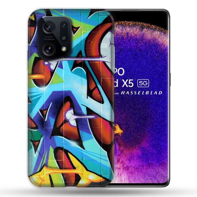 Coque Pour Oppo Find X5 Street Art Graf Color