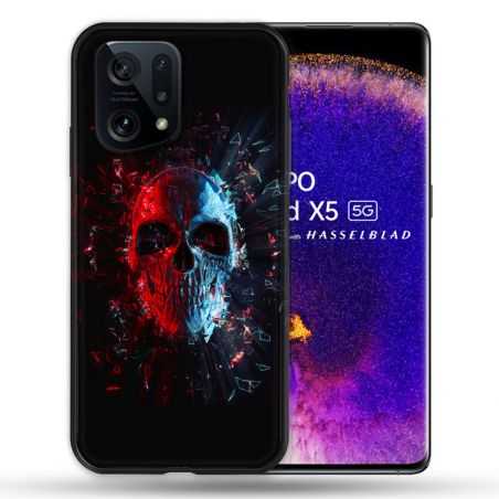 Coque Pour Oppo Find X5 Tete de Mort Deflagration