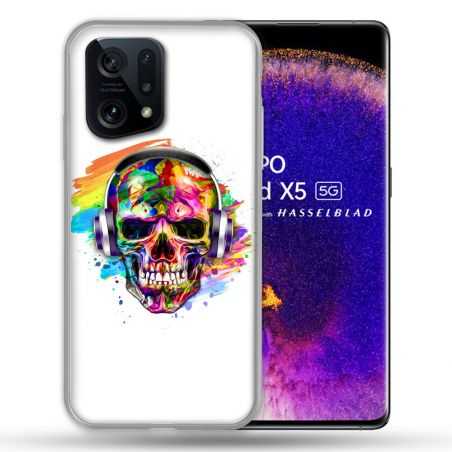 Coque Pour Oppo Find X5 Tete de Mort Tag
