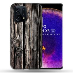 Coque Pour Oppo Find X5 Texture Bois