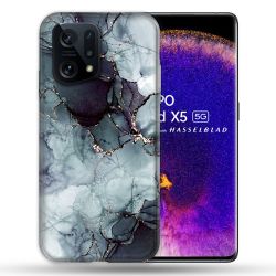 Coque Pour Oppo Find X5 Texture Marbre Gris