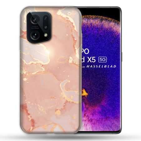 Coque Pour Oppo Find X5 Texture Marbre Rose