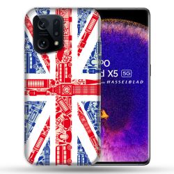 Coque Pour Oppo Find X5 Voyage Angleterre Blanc
