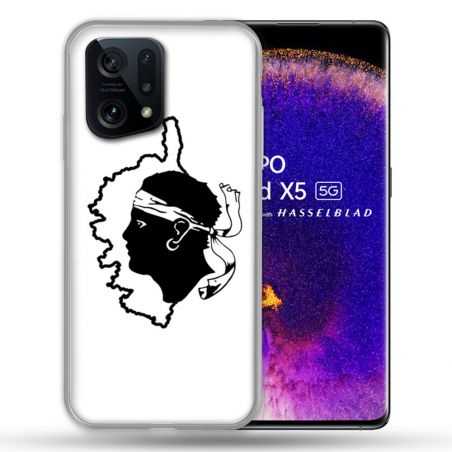 Coque Pour Oppo Find X5 Voyage Corse Blanc