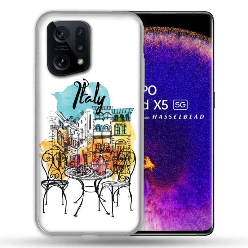 Coque Pour Oppo Find X5 Voyage Italie Vintage