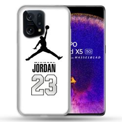 Coque Pour Oppo Find X5 Jordan 23 Blanc
