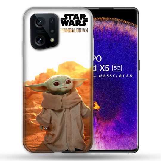 Coque Pour Oppo Find X5 Star Wars - Yoda bebe soleil