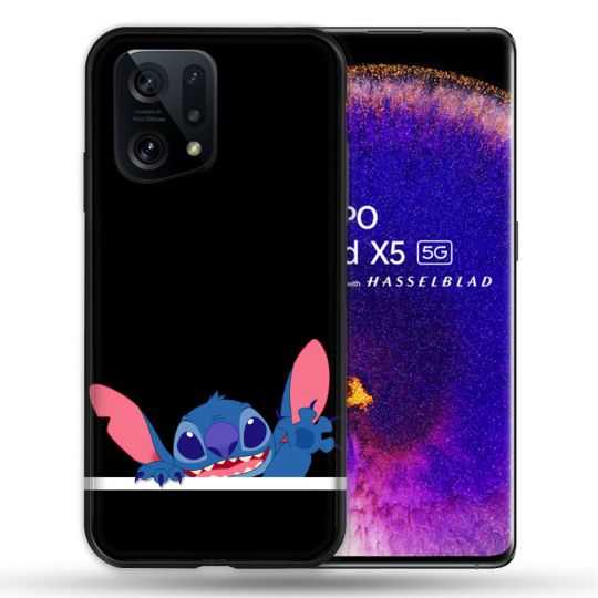 Coque Pour Oppo Find X5 Stitch Noir