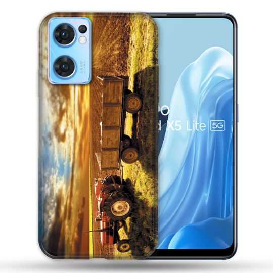 Coque Pour Oppo Find X5 Lite / Reno 7 Agriculture Tracteur Color