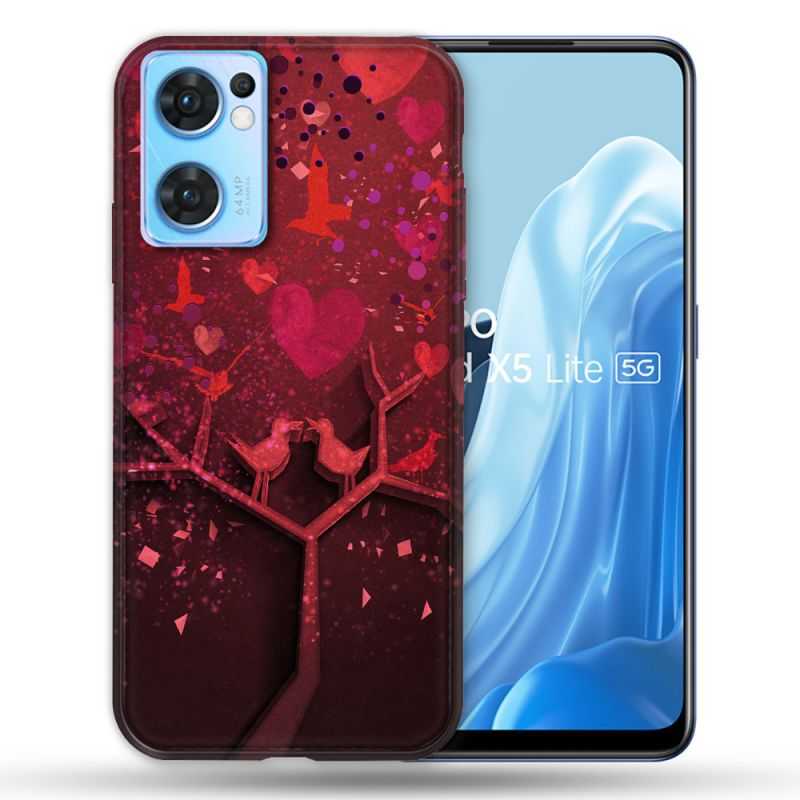 Coque Pour Oppo Find X5 Lite / Reno 7 Amour Arbre