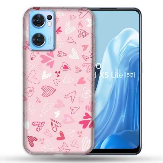 Coque Pour Oppo Find X5 Lite / Reno 7 Amour Ptis Coeurs
