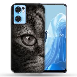 Coque Pour Oppo Find X5 Lite / Reno 7 Animal Chat Gris