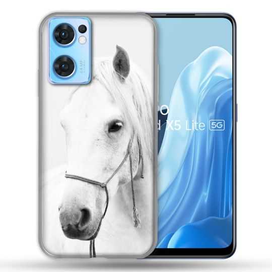 Coque Pour Oppo Find X5 Lite / Reno 7 Animal Cheval Cristal