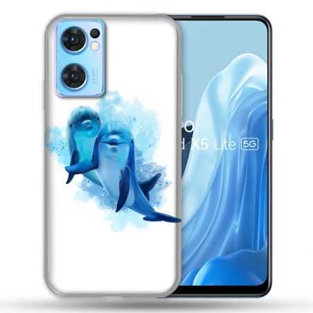 Coque Pour Oppo Find X5 Lite / Reno 7 Animal Dauphin Duo