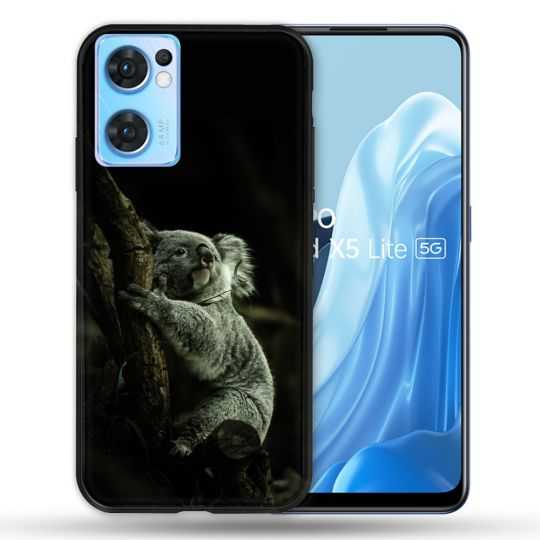 Coque Pour Oppo Find X5 Lite / Reno 7 Animal Koala Noir
