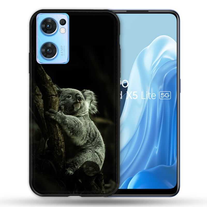 Coque Pour Oppo Find X5 Lite / Reno 7 Animal Koala Noir