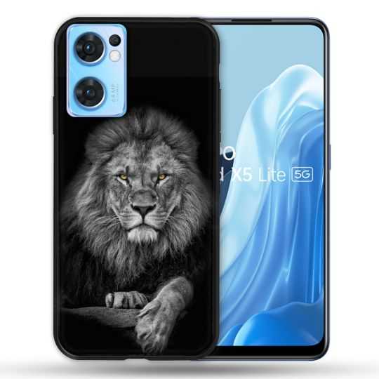 Coque Pour Oppo Find X5 Lite / Reno 7 Animal Lion Majestueux