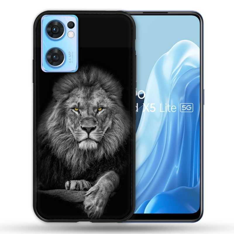 Coque Pour Oppo Find X5 Lite / Reno 7 Animal Lion Majestueux
