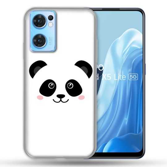 Coque Pour Oppo Find X5 Lite / Reno 7 Animal Panda Blanc