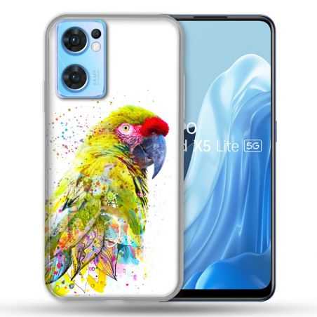 Coque Pour Oppo Find X5 Lite / Reno 7 Animal Perroquet Jaune