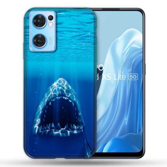 Coque Pour Oppo Find X5 Lite / Reno 7 Animal Requin Dent