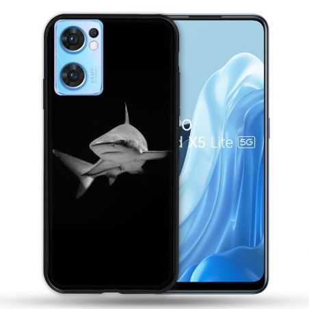 Coque Pour Oppo Find X5 Lite / Reno 7 Animal Requin Sombre