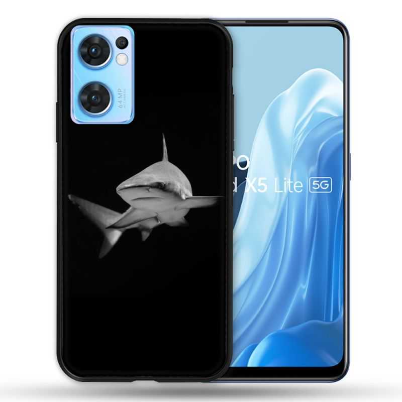 Coque Pour Oppo Find X5 Lite / Reno 7 Animal Requin Sombre
