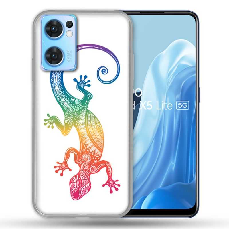 Coque Pour Oppo Find X5 Lite / Reno 7 Animal Salamandre Color