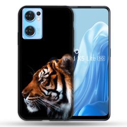 Coque Pour Oppo Find X5 Lite / Reno 7 Animal Tigre Noir