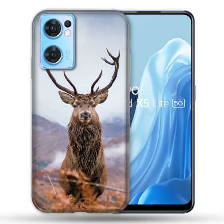 Coque Pour Oppo Find X5 Lite / Reno 7 Chasse Chevreuil Montagne