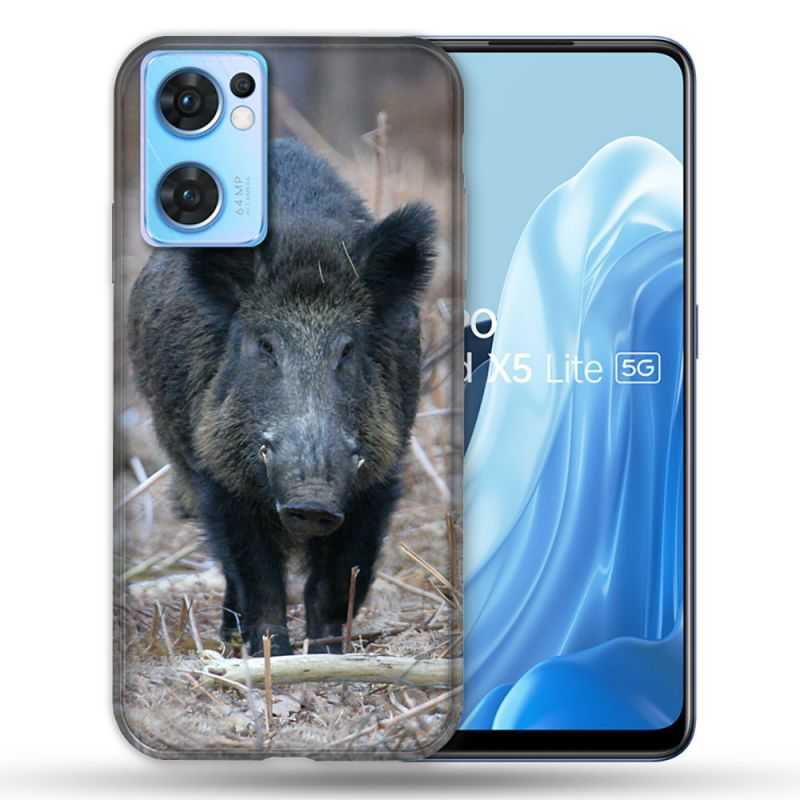 Coque Pour Oppo Find X5 Lite / Reno 7 Chasse Sanglier Pin