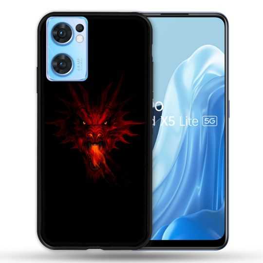 Coque Pour Oppo Find X5 Lite / Reno 7 Fantastique Dragon Feu