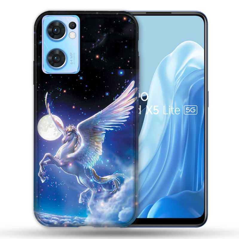 Coque Pour Oppo Find X5 Lite / Reno 7 Fantastique Licorne Céleste