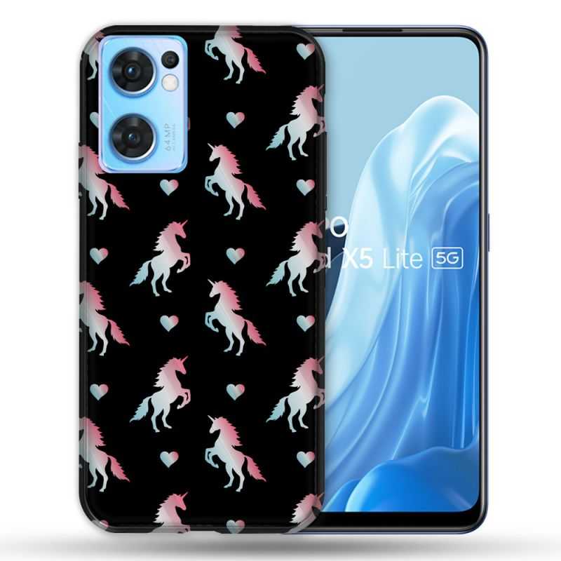 Coque Pour Oppo Find X5 Lite / Reno 7 Fantastique Licorne Pattern
