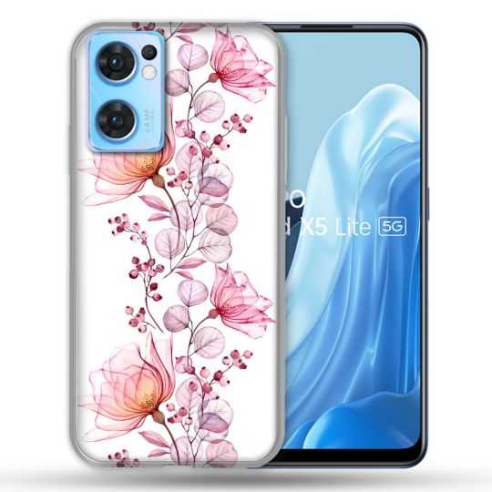 Coque Pour Oppo Find X5 Lite / Reno 7 Fleur Eclosion