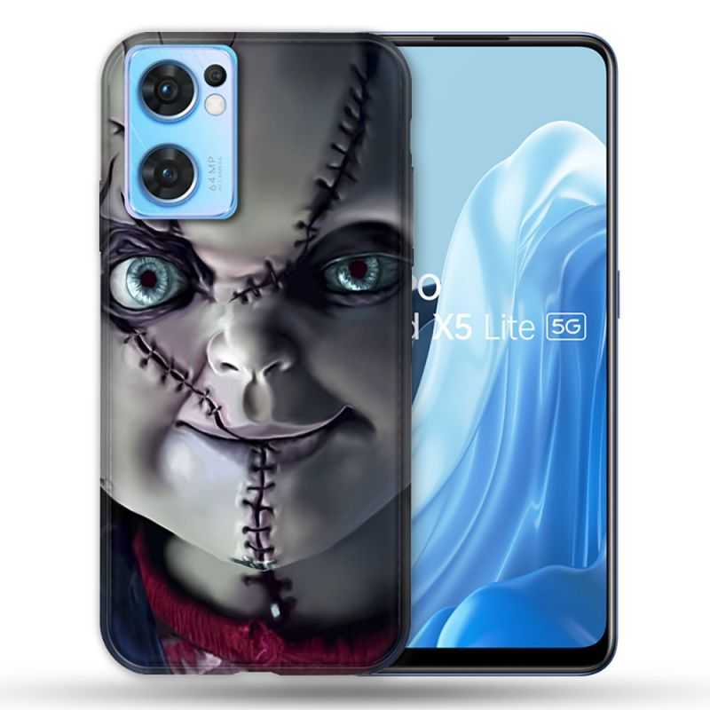 Coque Pour Oppo Find X5 Lite / Reno 7 Horreur Chucky Cicatrice