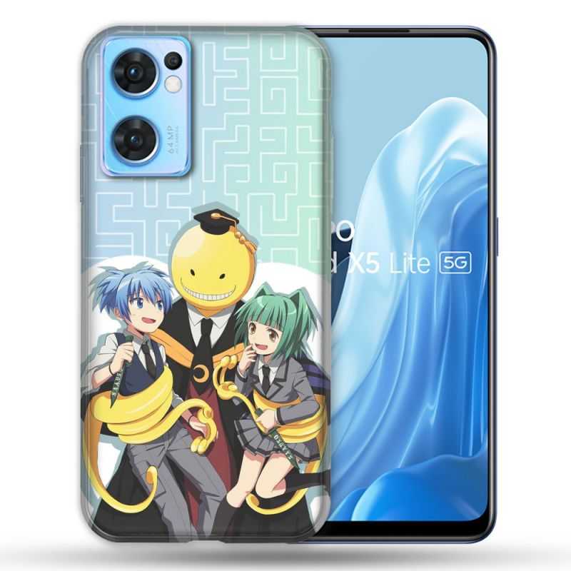 Coque Pour Oppo Find X5 Lite / Reno 7 Manga Assassination Classroom Kuro Trio