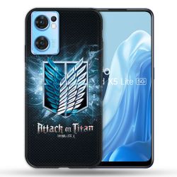 Coque Pour Oppo Find X5 Lite / Reno 7 Manga Attaque Titans Noir