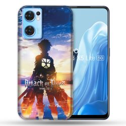 Coque Pour Oppo Find X5 Lite / Reno 7 Manga Attaque Titans Soleil