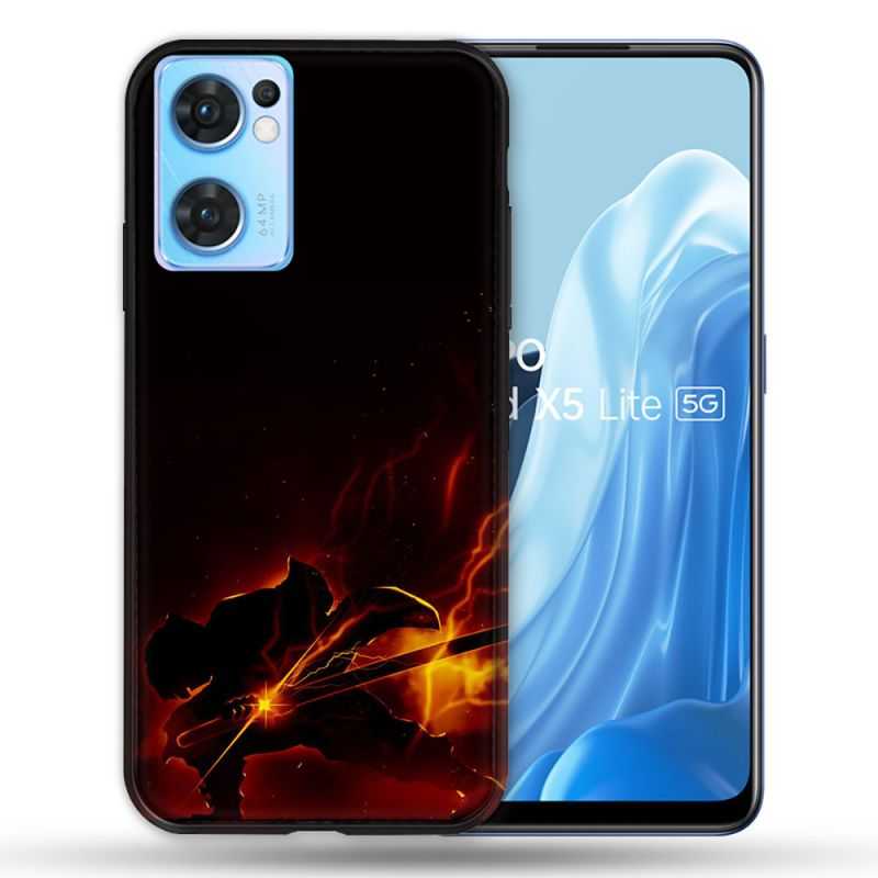 Coque Pour Oppo Find X5 Lite / Reno 7 Manga Demon Slayer Electric