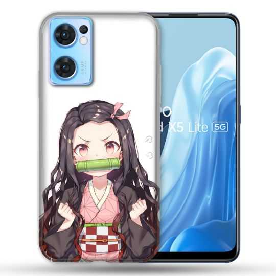 Coque Pour Oppo Find X5 Lite / Reno 7 Manga Demon Slayer Nezuko