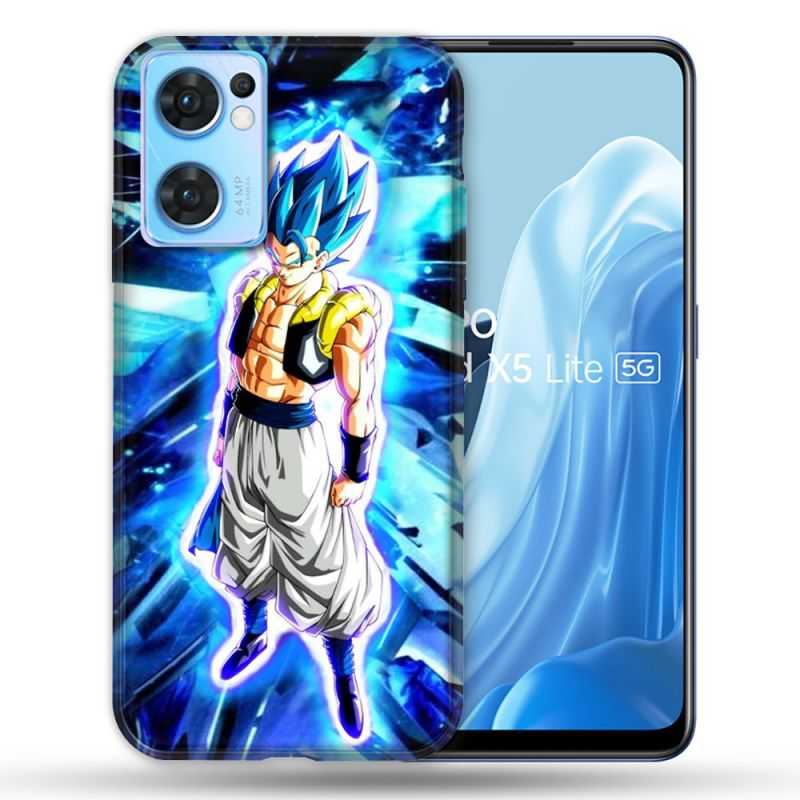Coque Pour Oppo Find X5 Lite / Reno 7 Manga Dragon Ball Gogeta Lumiere