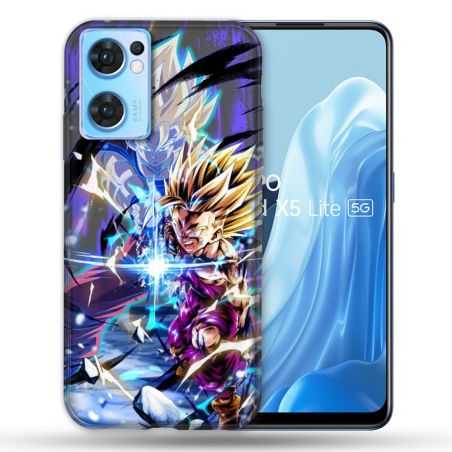 Coque Pour Oppo Find X5 Lite / Reno 7 Manga Dragon Ball Sangohan Duo