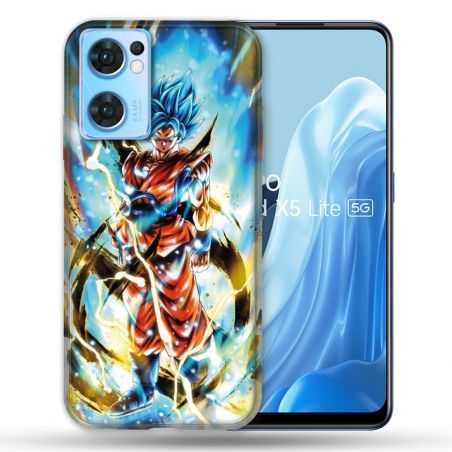 Coque Pour Oppo Find X5 Lite / Reno 7 Manga Dragon Ball Sangoku Blanc