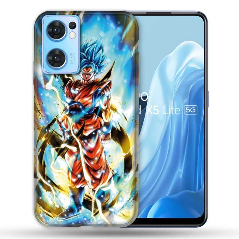 Coque Pour Oppo Find X5 Lite / Reno 7 Manga Dragon Ball Sangoku Blanc