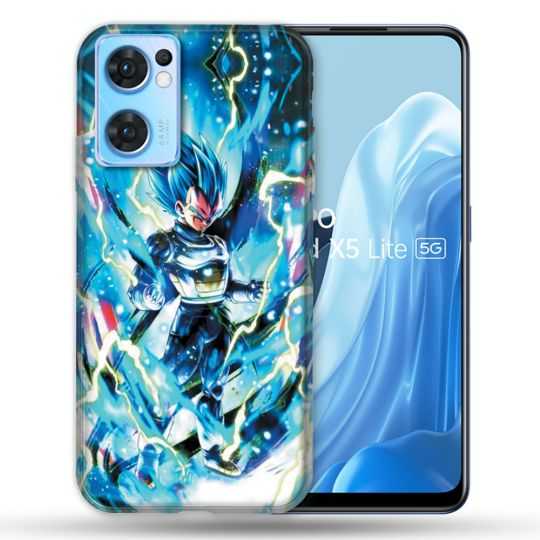 Coque Pour Oppo Find X5 Lite / Reno 7 Manga Dragon Ball Vegeta Bleu
