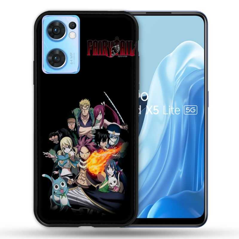 Coque Pour Oppo Find X5 Lite / Reno 7 Manga Fairy Tail Logo Team